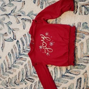 "Joy" Holiday Top | Toddler Size 4t | Red & Gold